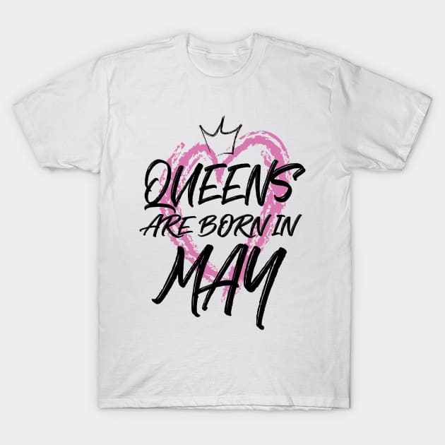 Queens are born in May T-Shirt by V-shirt